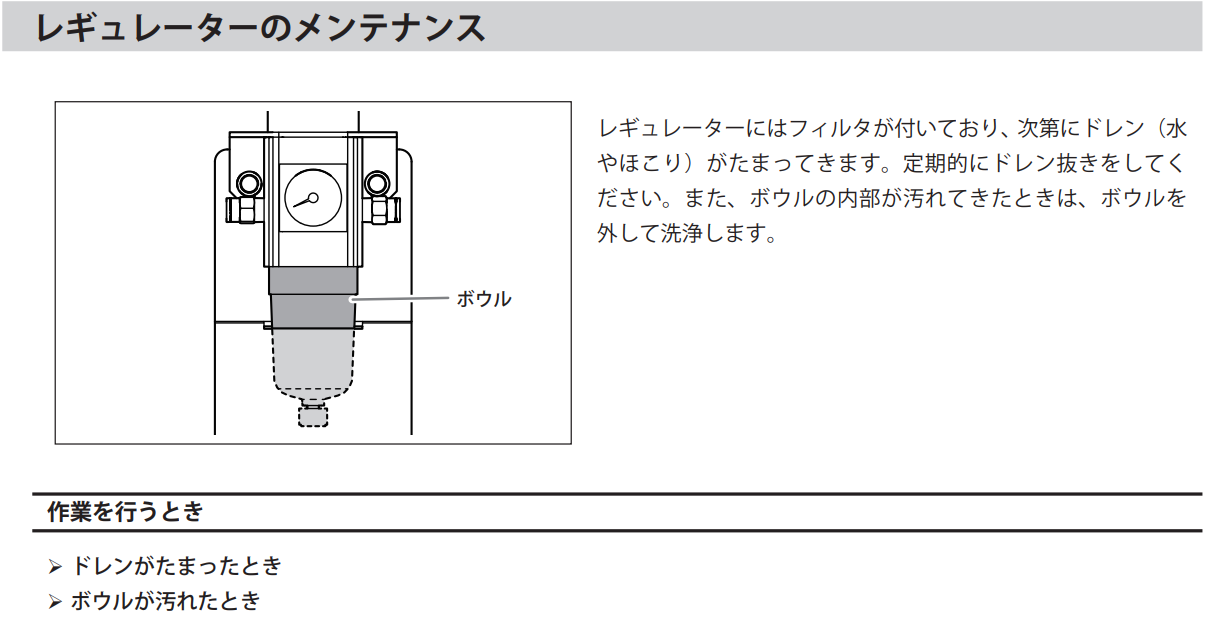 レギュレーターのお手入れ u003cDWX-51Du003e – DGSHAPE